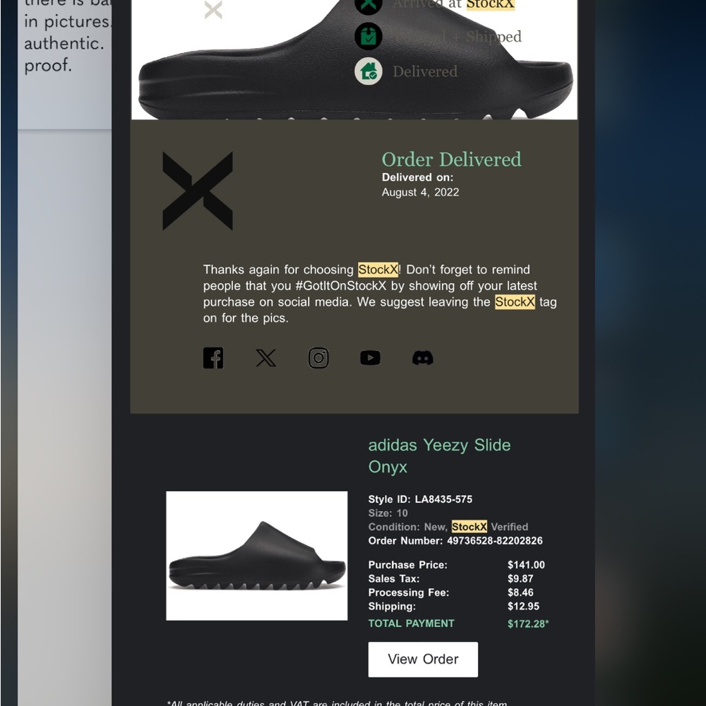 Yeezy slide onyx size 10 - Picture 5 of 13
